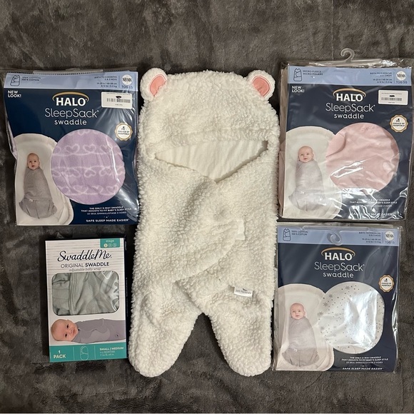 NIB/EUC 5pc Halo Sleep Sack/SwaddleMe Swaddle Bundle, Girl, Newborn/0-3 Months - Picture 2 of 10